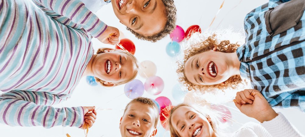 Children with balloons